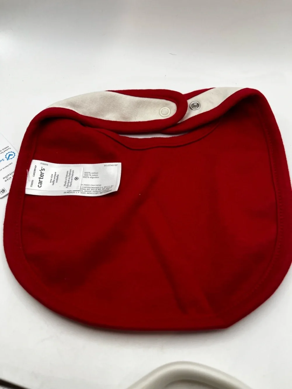 Carter’s First Christmas Ever Baby Bib - Red Trim